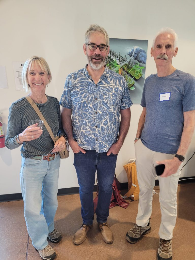 Andrew Richardson with two guests